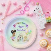 Assiettes En Carton Magical Rainbow Princess Castle Carriage (Fête)