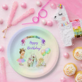 Assiettes En Carton Magical Rainbow Princess Castle Carriage (Fête)