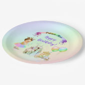 Assiettes En Carton Magical Rainbow Princess Castle Carriage (Angle)