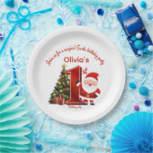 Assiettes En Carton Magical Santa Birthday Design for Kids (Fête)