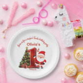 Assiettes En Carton Magical Santa Birthday Design for Kids (Fête)
