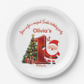 Assiettes En Carton Magical Santa Birthday Design for Kids (Devant)