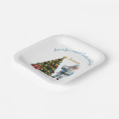 Assiettes En Carton Magical Santa Birthday Invitation  (Angulaire)
