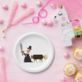 Assiettes En Carton Magicien en représentation (Fête)