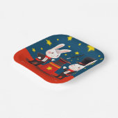 Assiettes En Carton Magiciens de lapins mignons sur scène Anniversaire (Angulaire)