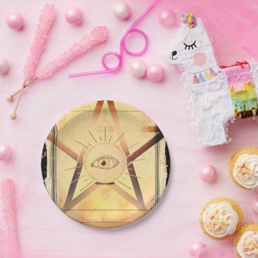 Assiettes En Carton Magick Mystical Gthering Fortune Teller Eye Party (Fête)