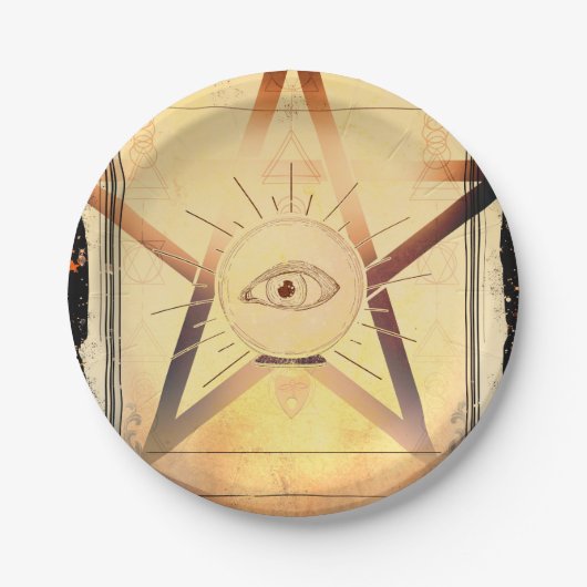 Assiettes En Carton Magick Mystical Gthering Fortune Teller Eye Party (Devant)