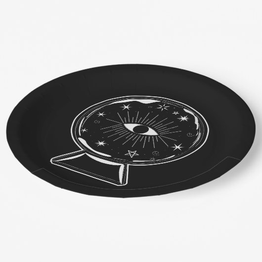 Assiettes En Carton Magie Crystal Ball Scry Voir les yeux dit tout (Angle)