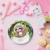 Assiettes En Carton Magique Mignonne Sloth Anniversaire (Fête)