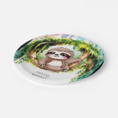 Assiettes En Carton Magique Mignonne Sloth Anniversaire (Angle)