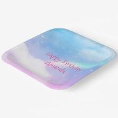 Assiettes En Carton Magique Pastel Nuds et un Rainbow Birthday (Angulaire)