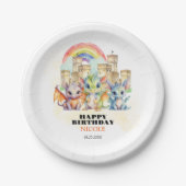 Assiettes En Carton Magique Rainbow Castle Cute Baby Dragons Anniversa (Devant)