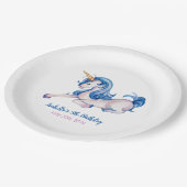 Assiettes En Carton Magique Unicorn Arc en ciel 5e fête d'anniversaire (Angle)