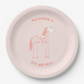 Assiettes En Carton Magique Unicorn Blush rose fête d'anniversaire (Devant)