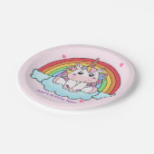 Assiettes En Carton Magique Unicorn Rainbow Plaque papier d'anniversai (Angle)
