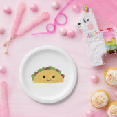 Assiettes En Carton Magnifique Caricature Kawaii Souriant Taco (Fête)