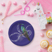 Assiettes En Carton Magnifique colibri - personnalisez en ajoutant un  (Fête)