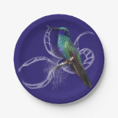 Assiettes En Carton Magnifique colibri - personnalisez en ajoutant un  (Devant)
