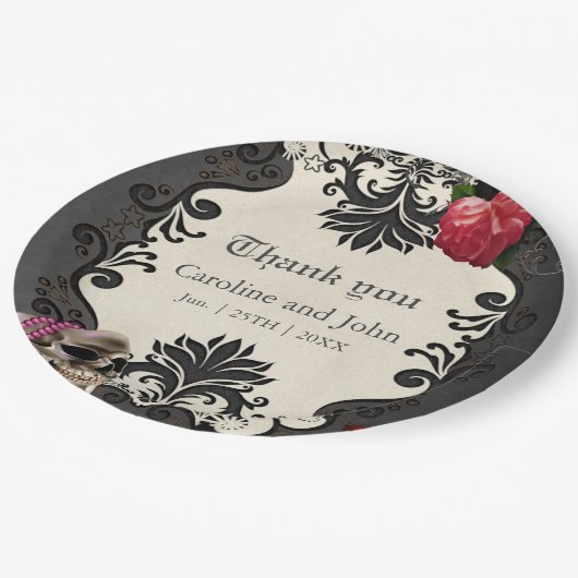 Assiettes En Carton Magnifique conception gothique (Angle)