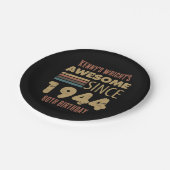 Assiettes En Carton Magnifique depuis 1944 80e anniversaire (Angle)