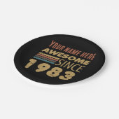 Assiettes En Carton Magnifique depuis 1983 40e anniversaire (Angle)