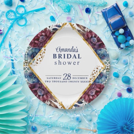 Assiettes En Carton Magnifique Sophistication Bijoux Bleu Bleu Bleu Pi (Fête)