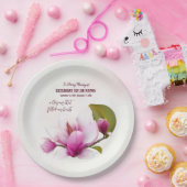 Assiettes En Carton Magnolia Flower Funeral Favoriser Plaques de papie (Fête)
