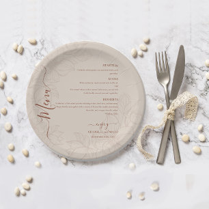 Assiettes En Carton Magnolia Ligne artistique ornée