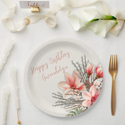 Assiettes En Carton Magnolia Willow Plaques papier pour fête d'anniver (Mariage)