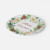 Assiettes En Carton Magnolia Wreath and Berries Plaques de papier de N (Angle)