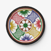 Assiettes En Carton Mah Jongg Un Cercle (Devant)