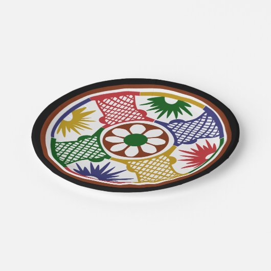 Assiettes En Carton Mah Jongg Un Cercle (Angle)