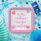 Assiettes En Carton Mahjong Days End in Y Aquarelle Saint Valentin (Fête)