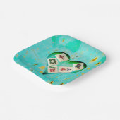 Assiettes En Carton Mahjong remplit ma plaque de papier du Coeur (Angulaire)