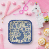 Assiettes En Carton Mahjong Toile Paper Plates (Fête)