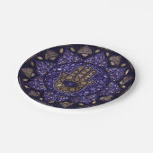 Assiettes En Carton Main de Hamsa à Fatima à Lotus mandala (Angle)