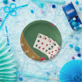 Assiettes En Carton Main de Poker gagnante six à dix (Fête)