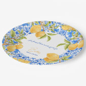 Assiettes En Carton Main Squeeze Carrelage méditerranéen Lemons Bride (Angle)