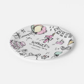 Assiettes En Carton Main tirée 1er anniversaire (Angle)