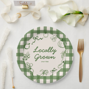 Assiettes En Carton Main tirée dans la ferme cultivée localement 1er a