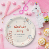 Assiettes En Carton Main Whimsical Tirée Oh Quelle Fun Noël (Fête)