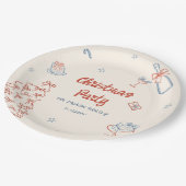 Assiettes En Carton Main Whimsical Tirée Oh Quelle Fun Noël (Angle)