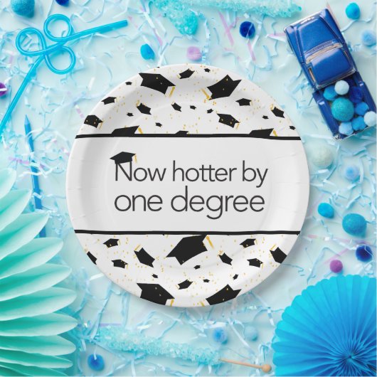 Assiettes En Carton Maintenant Hotter By One Degree avec plaque Arrièr (Fête)