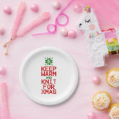 Assiettes En Carton Maintenez chaud et Knit pour Noël (Fête)