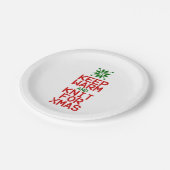 Assiettes En Carton Maintenez chaud et Knit pour Noël (Angle)