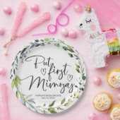 Assiettes En Carton Mais d'abord Mimosas Enterrement de Vie de Jeune F (Fête)