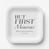 Assiettes En Carton Mais d'abord Mimosas | Réception de mariage en noi (Recto)