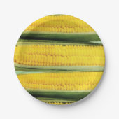 Assiettes En Carton Maïs doux - illustration vintage (Devant)