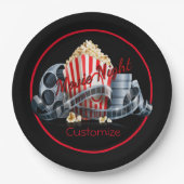 Assiettes En Carton Maïs éclaté de soirée cinéma (Devant)
