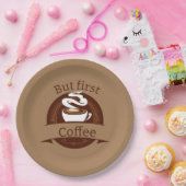 Assiettes En Carton Mais Premier Citation De Café Fun Caffeine Addict (Fête)